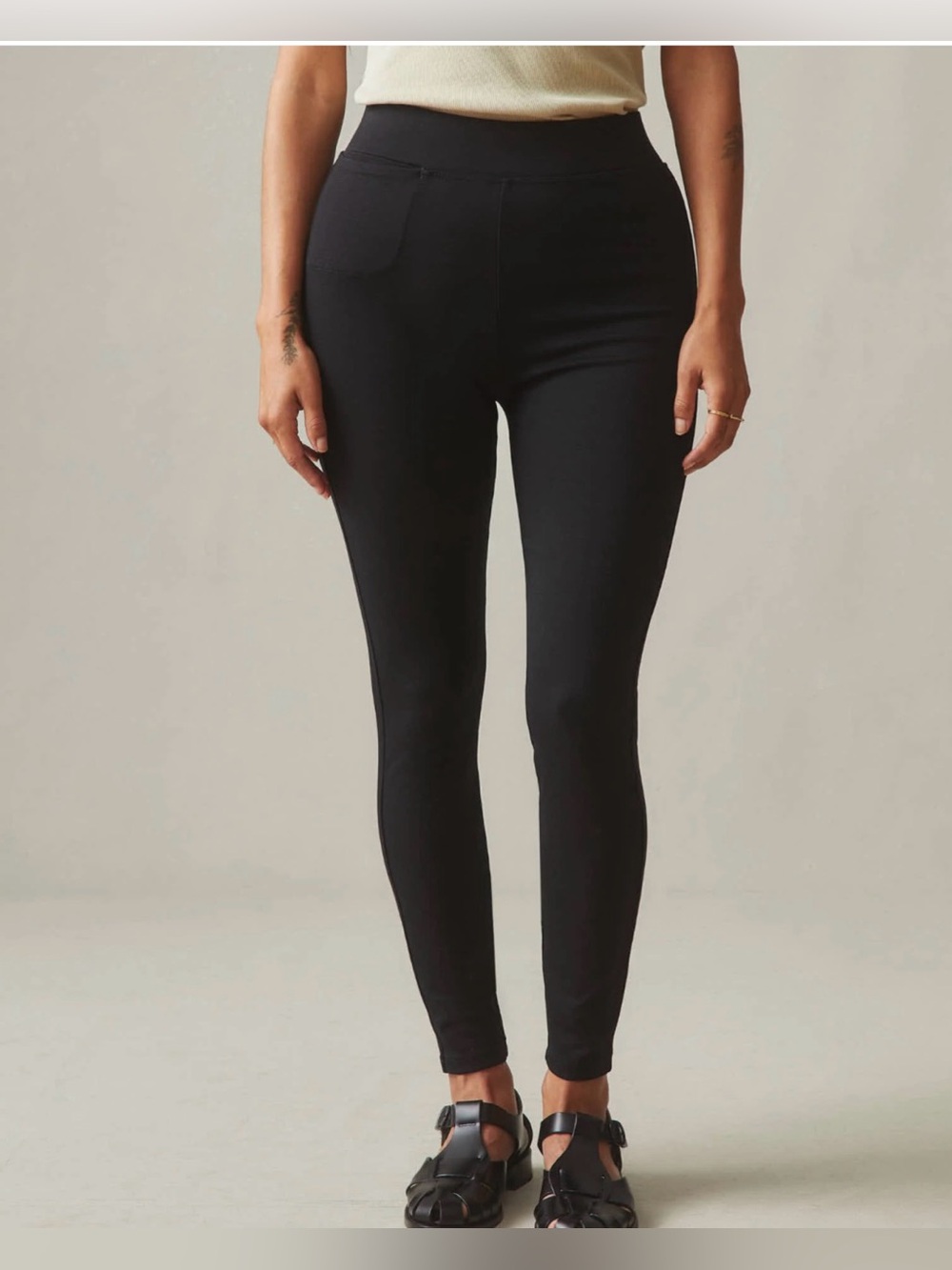 American Giant No-BS High Rise Ponte Slim Pants NWOT Size 12 Black